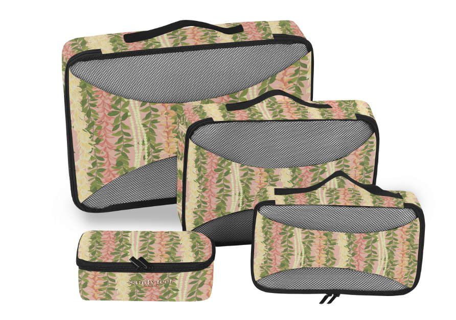 Pink Lei 4-Piece Packing Cube Set