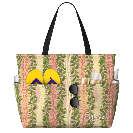 Pink Lei XL Beach Bag