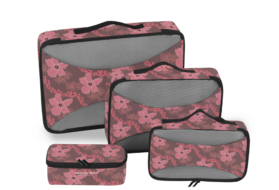 Mauve Hau 4 Piece Packing Cube Set