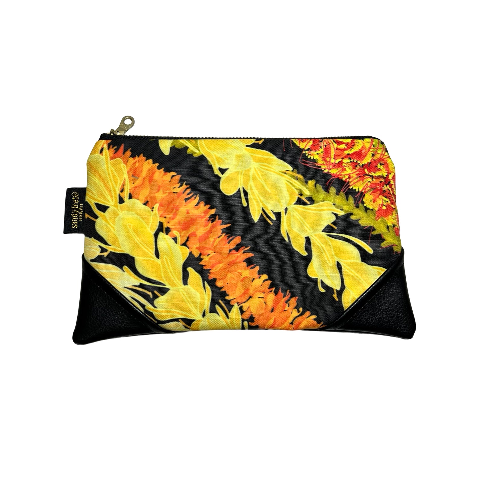 Mini Lei Black Zipper Clutch