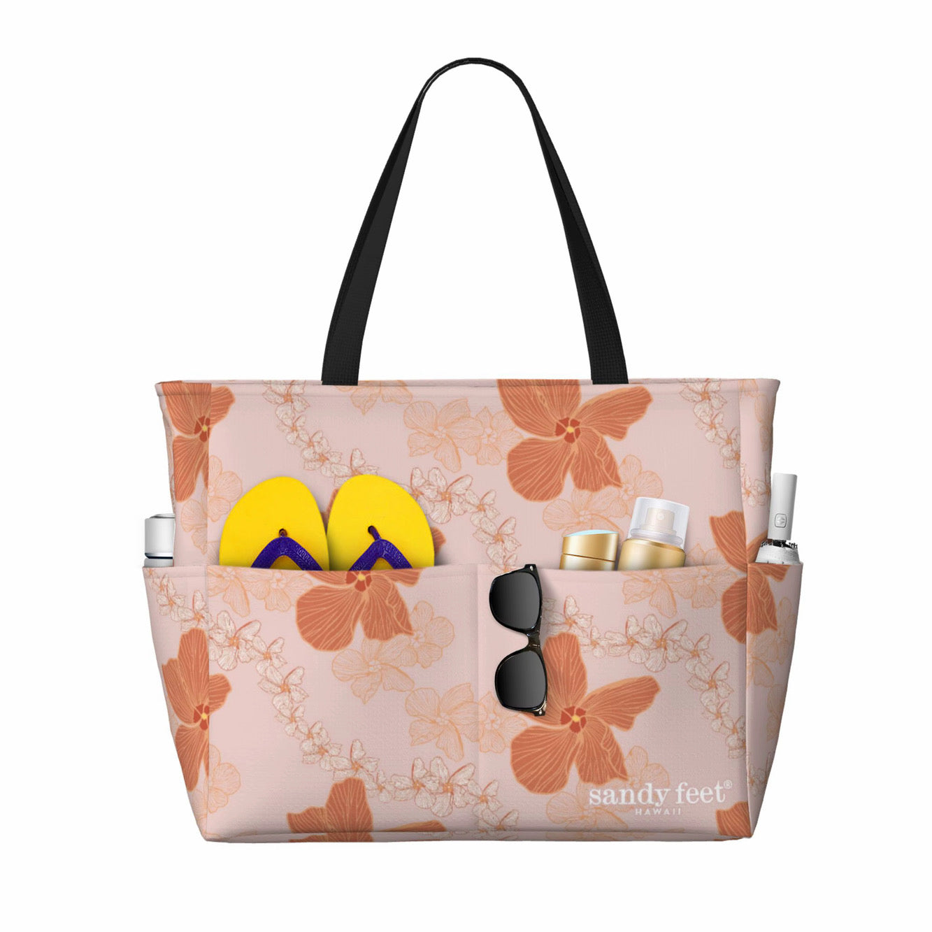 Pink Hau XL Beach Bag