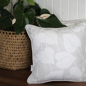 Warm Gray Anthurium Pillow Cover