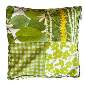 Patchwork Pouf Ottoman Cover Green1