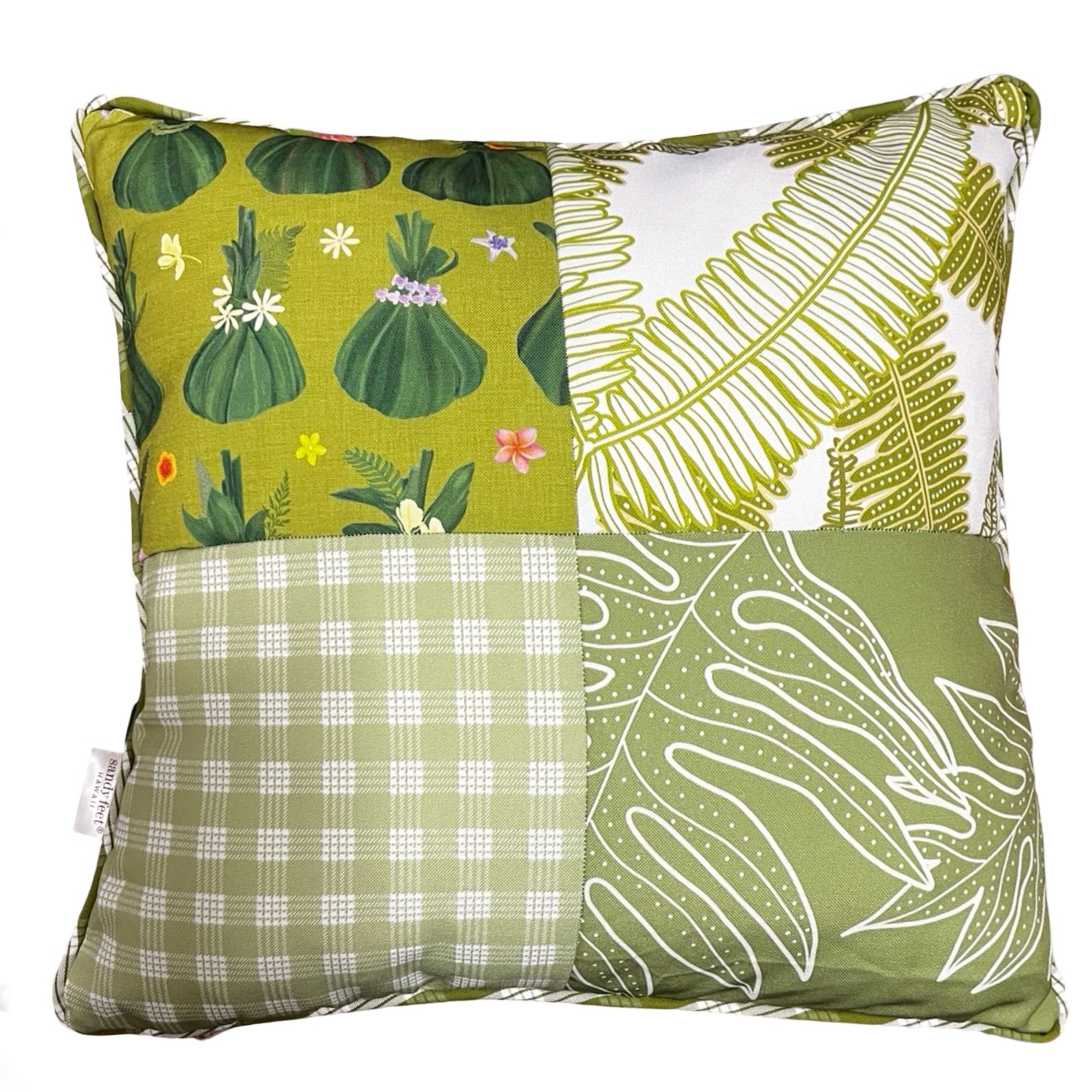 Patchwork Green Pillow Cover