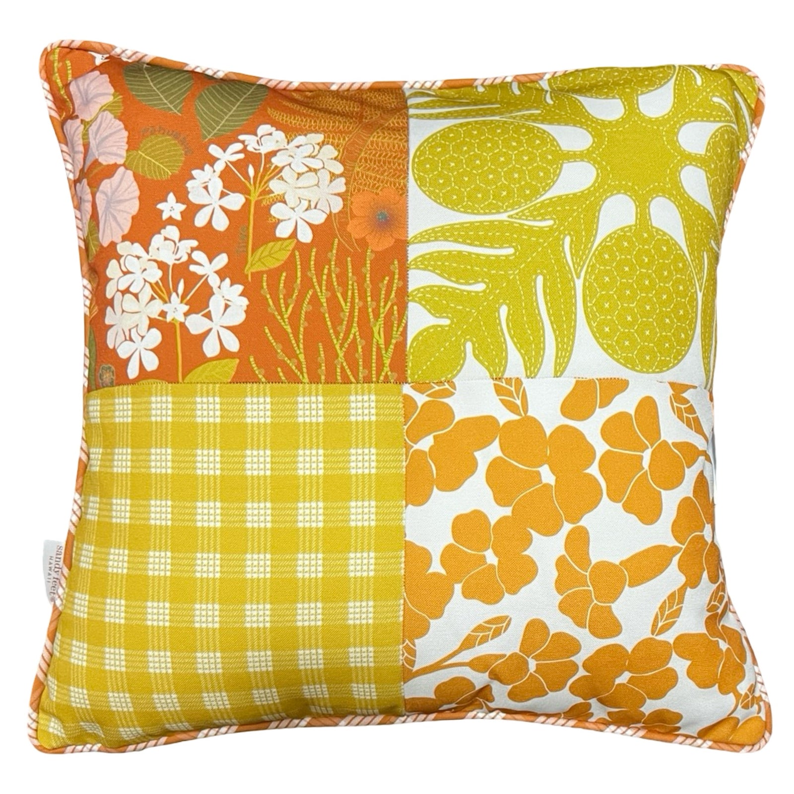 Patchwork Yellow Pillow Cover