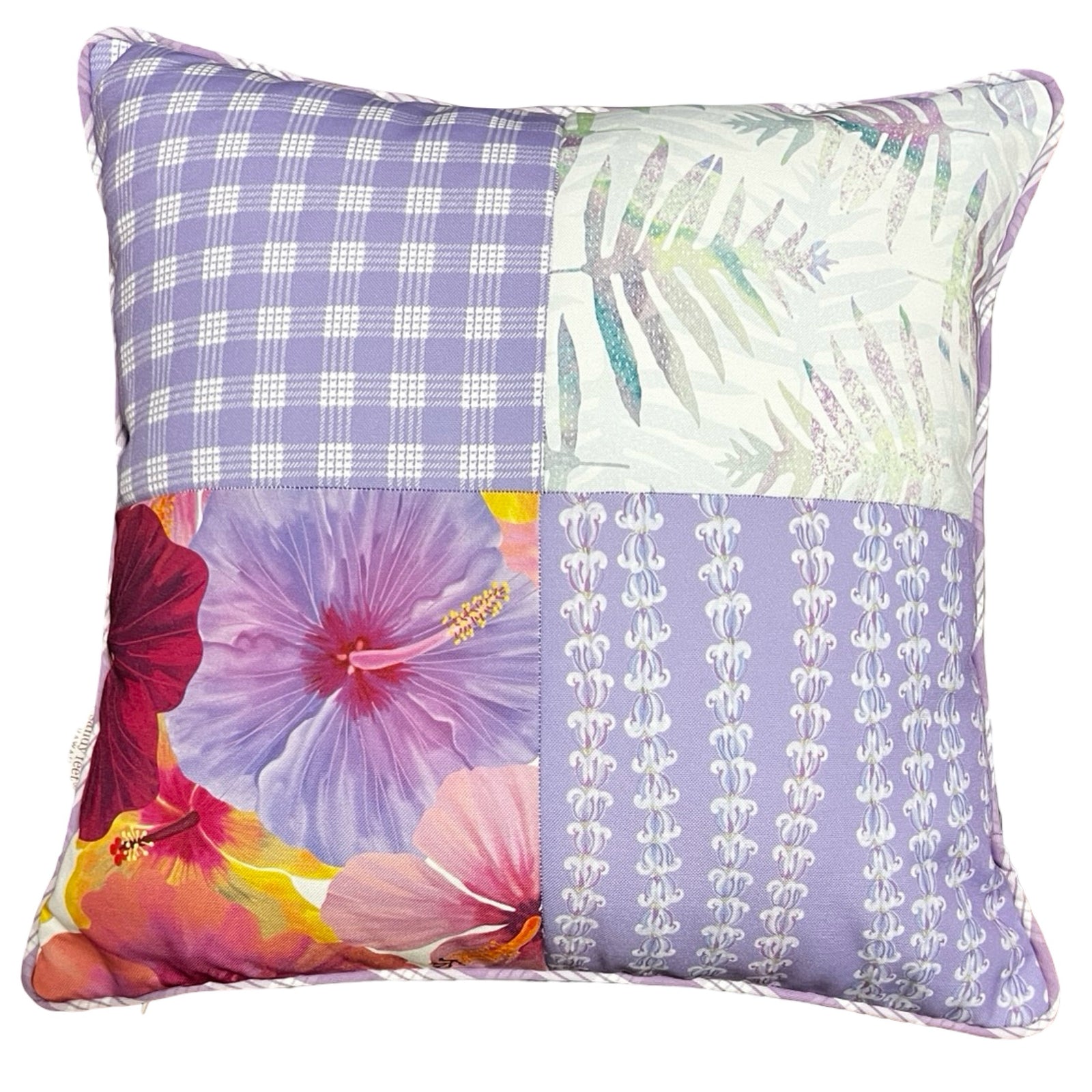 Patchwork Purple Pillow Cover