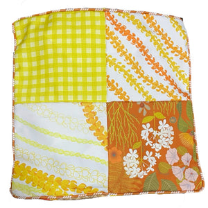 Patchwork Pouf Ottoman Cover Yellow3