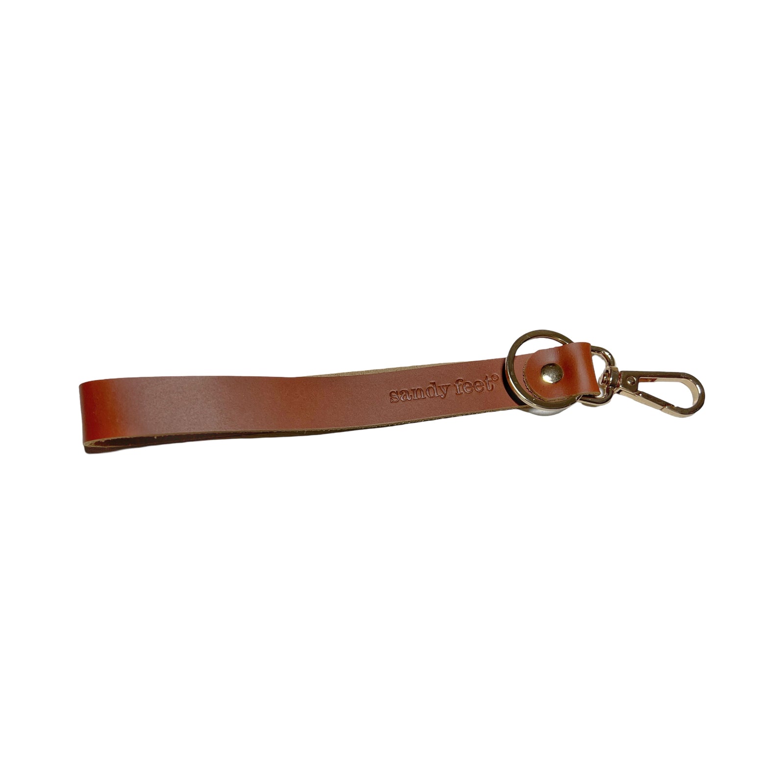 Embossed Genuine Leather Keychain Strap