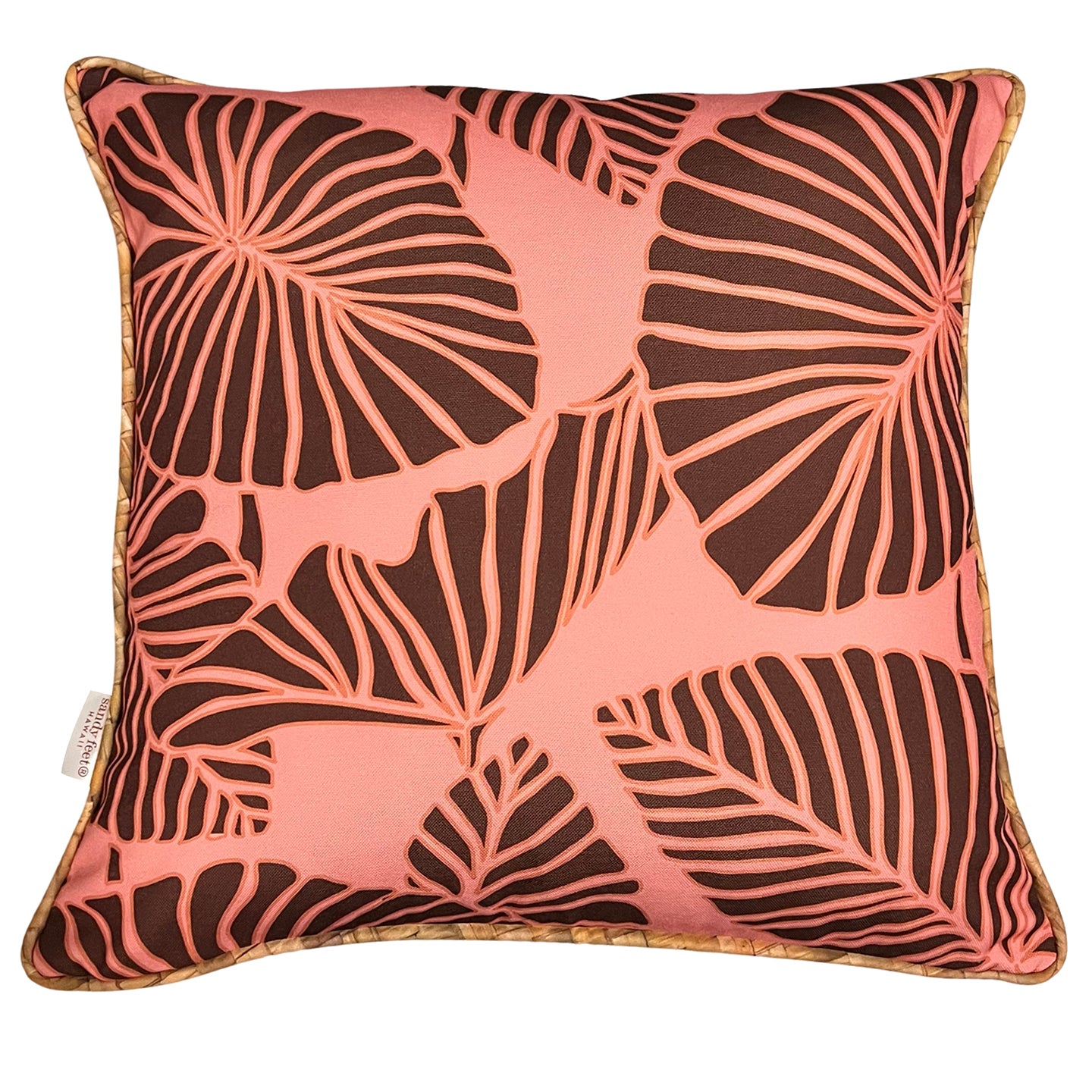 Kalo Pink and Brown Pillow Cover