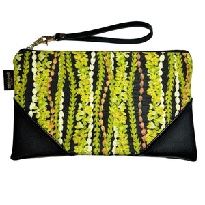 Large Lei Pakalana, Pīkake, Rose Zipper Clutch