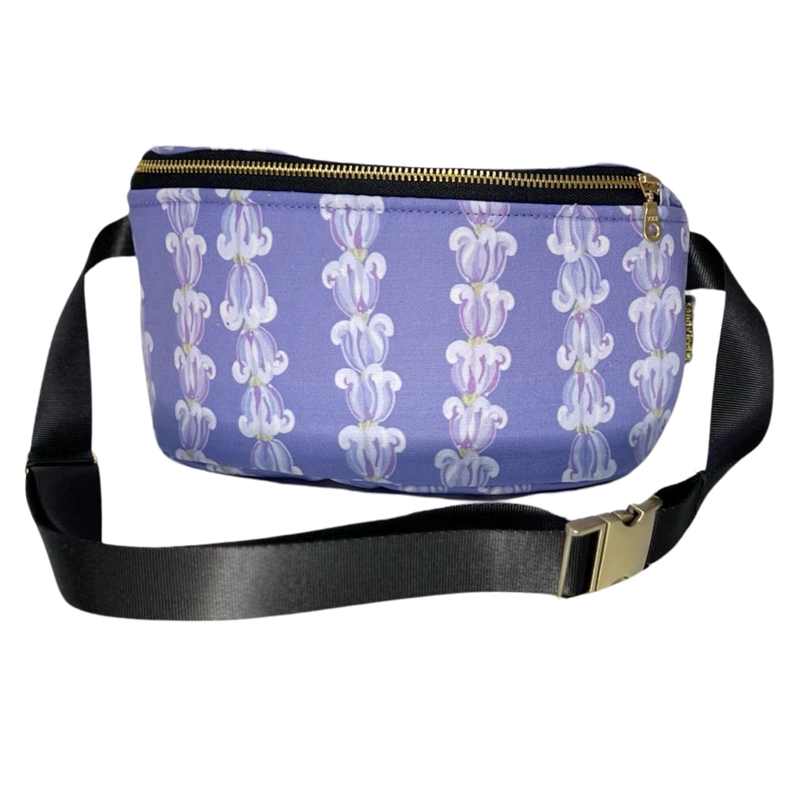 Crown Flower Periwinkle Print Hip Pack