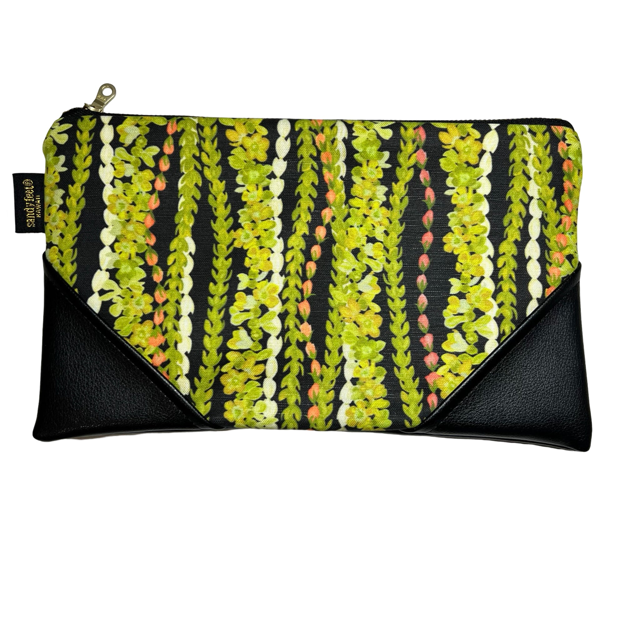 Large Lei Pakalana, Pīkake, Rose Zipper Clutch