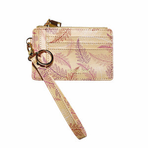 Palapalai Peach Slim RFID Blocking Credit Card Holder Wristlet