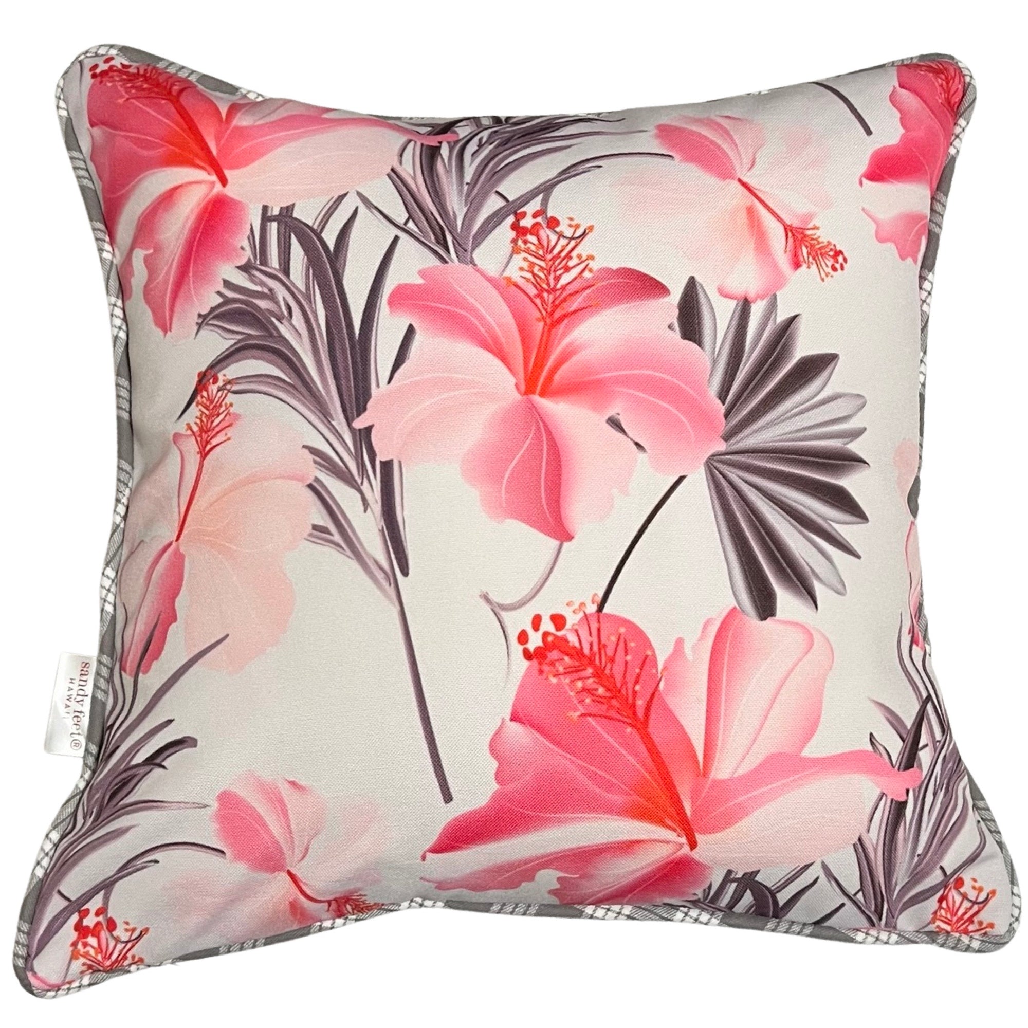 Hibiscus Pink Pillow Cover