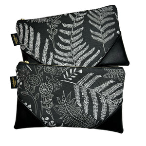 Large Hāpu‘u Black Zipper Clutch