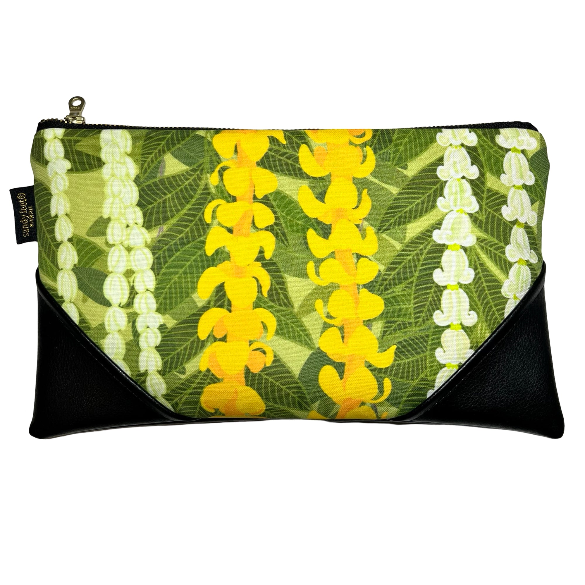 Large Pua Kenikeni Maile Zipper Clutch