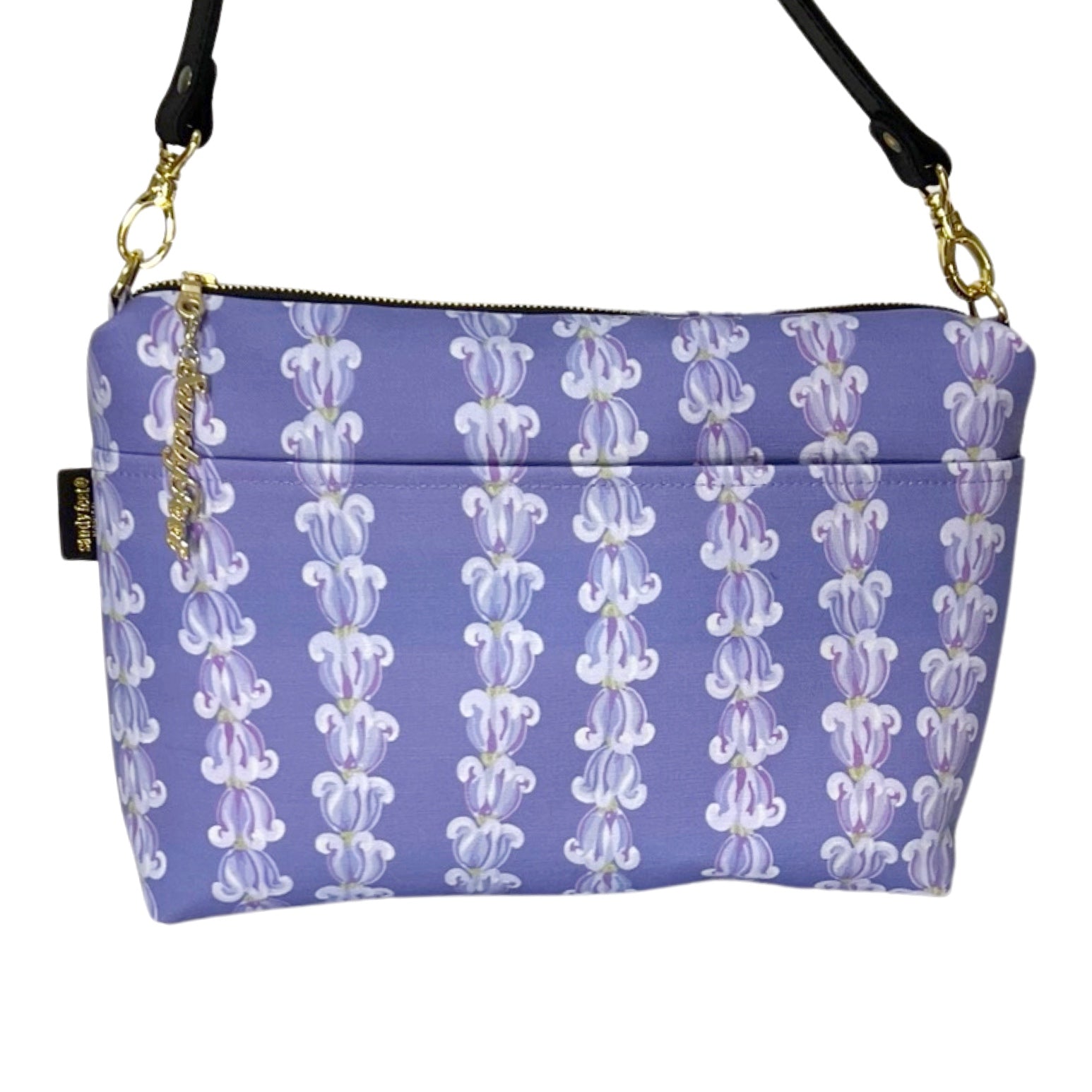 Crown Flower Periwinkle Large Crossbody