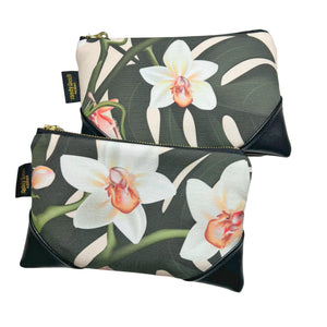 Mini Orchid & Monstera Zipper Clutch