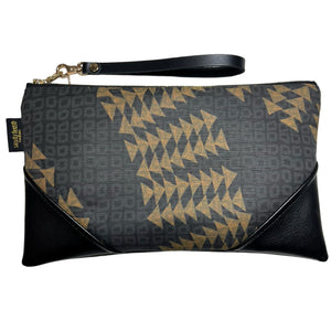 Large Kapa Waves Zipper Clutch