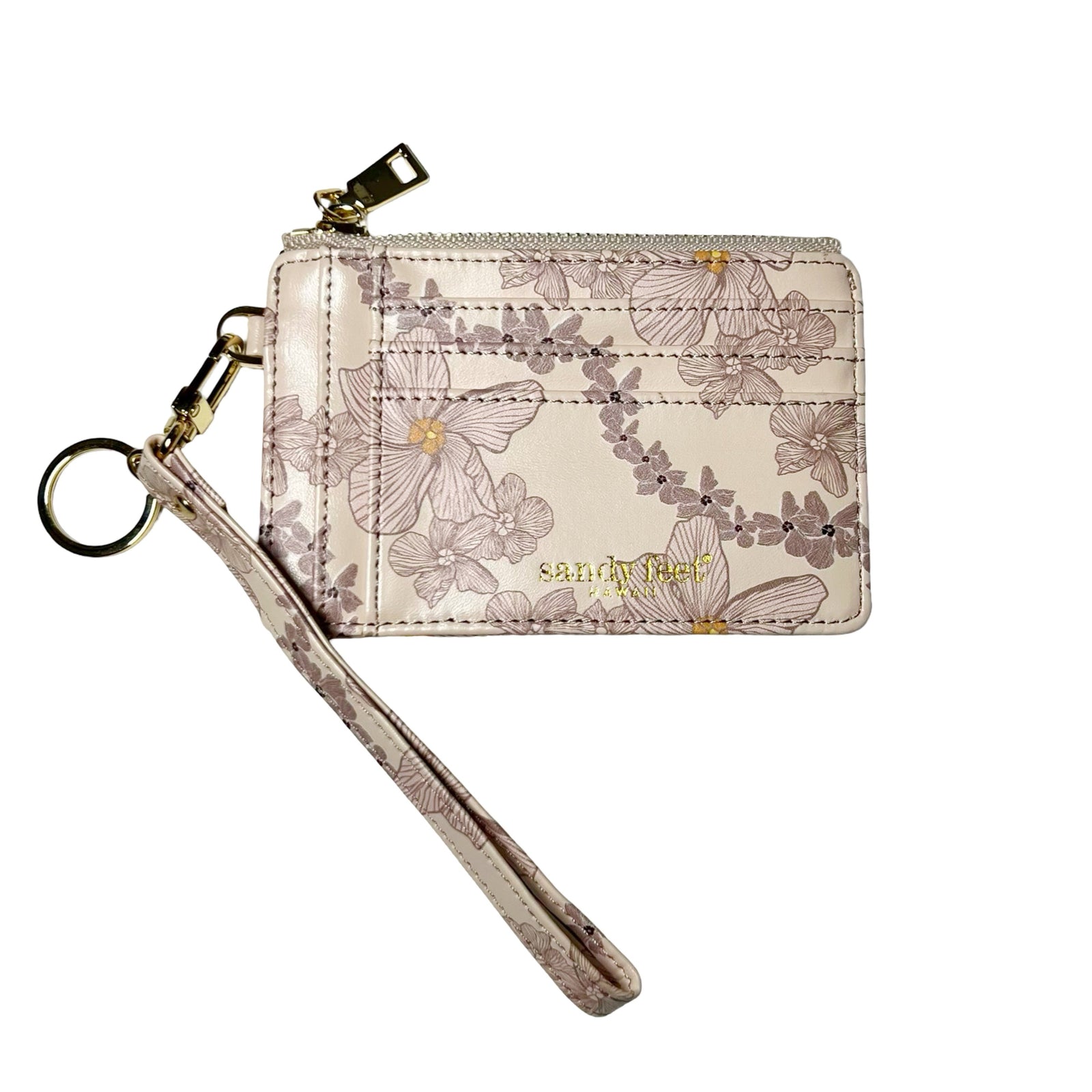 Cream Hau Slim RFID Blocking Credit Card Holder Wristlet