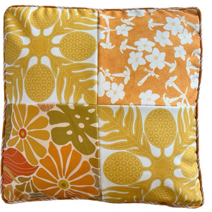 Patchwork Pouf Ottoman Cover Yellow4