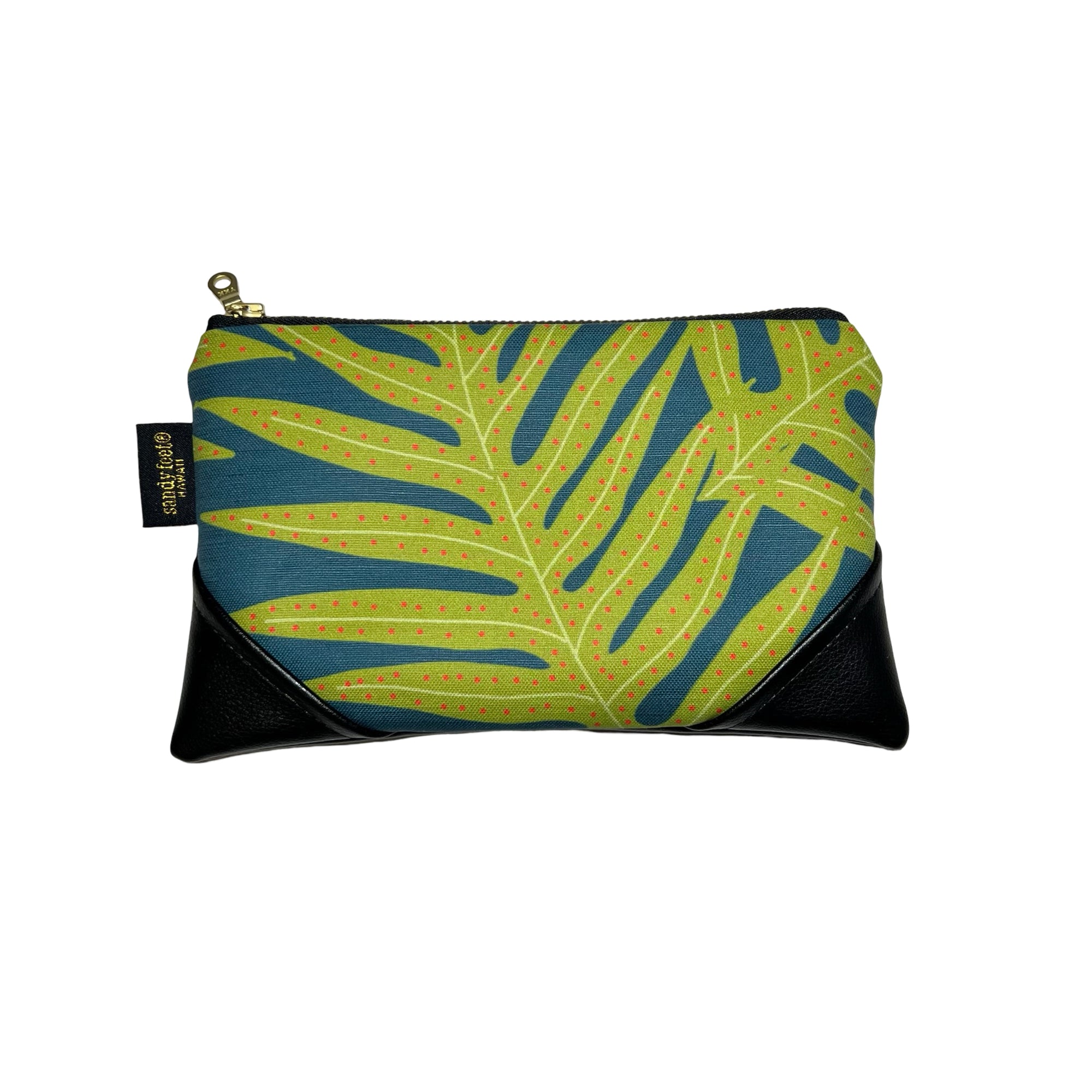 Mini Laua‘e Black Zipper Clutch