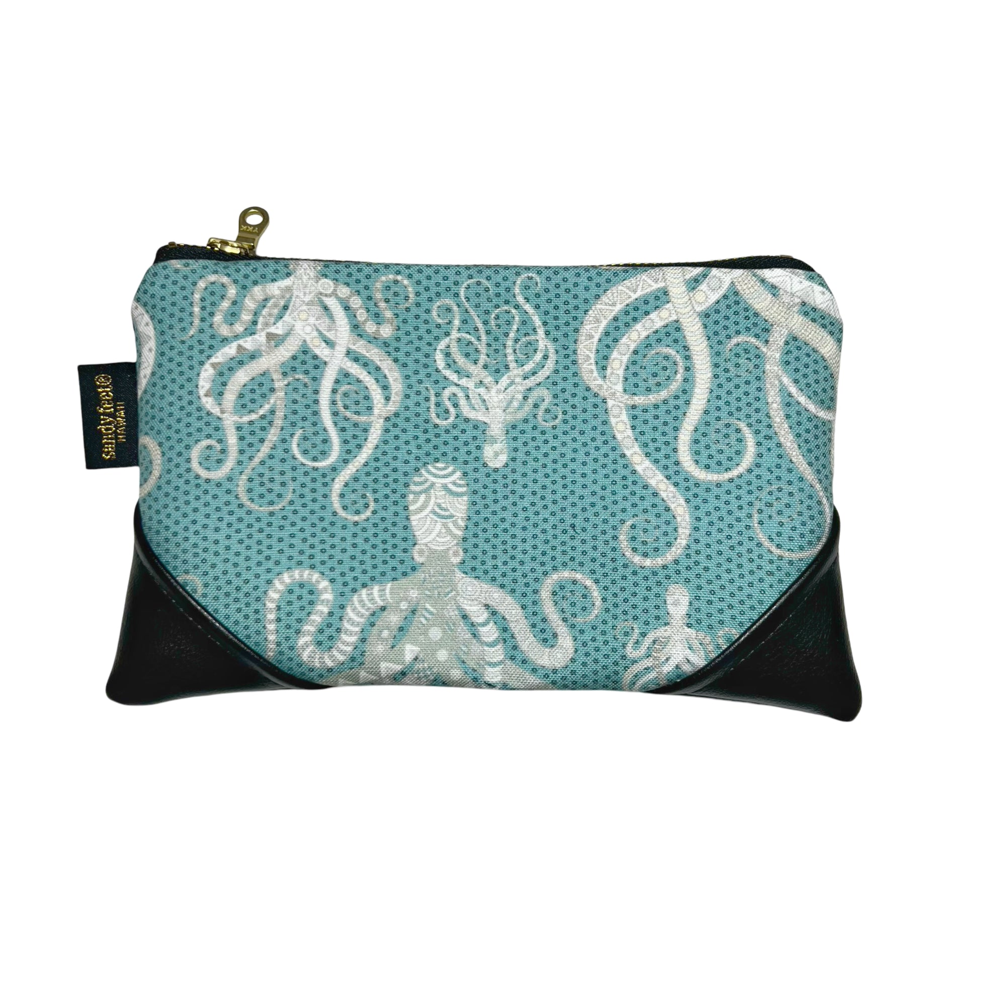 Mini Aqua Tako (Octopus) Zipper Clutch