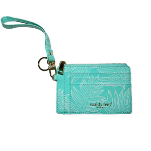 Teal Laua‘e Slim RFID Blocking Credit Card Holder Wristlet