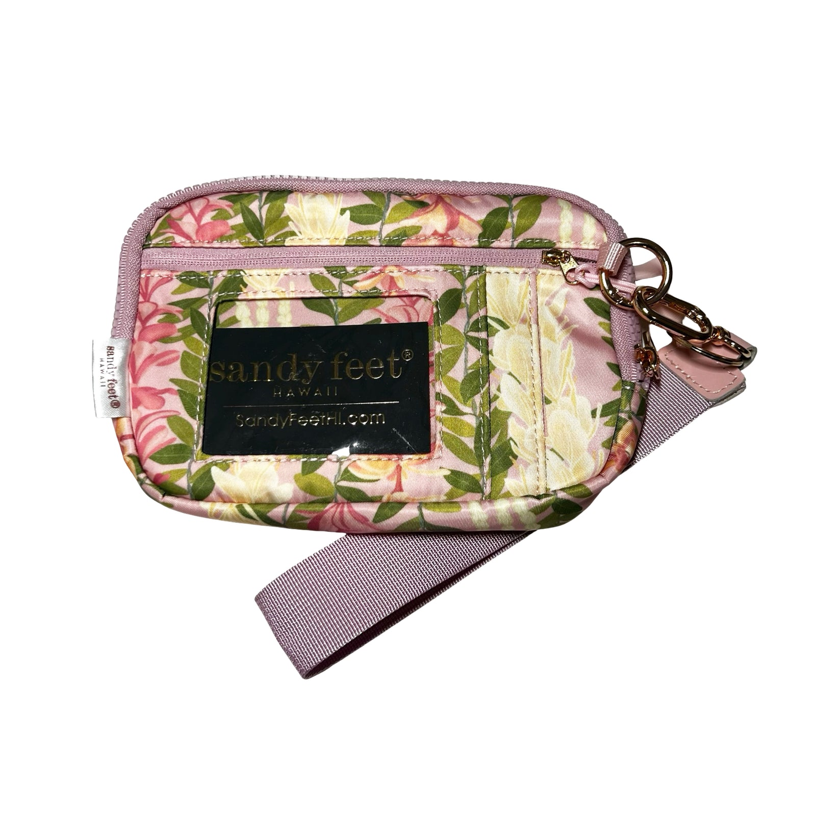 Pink Lei RFID Blocking Pouch Wristlet