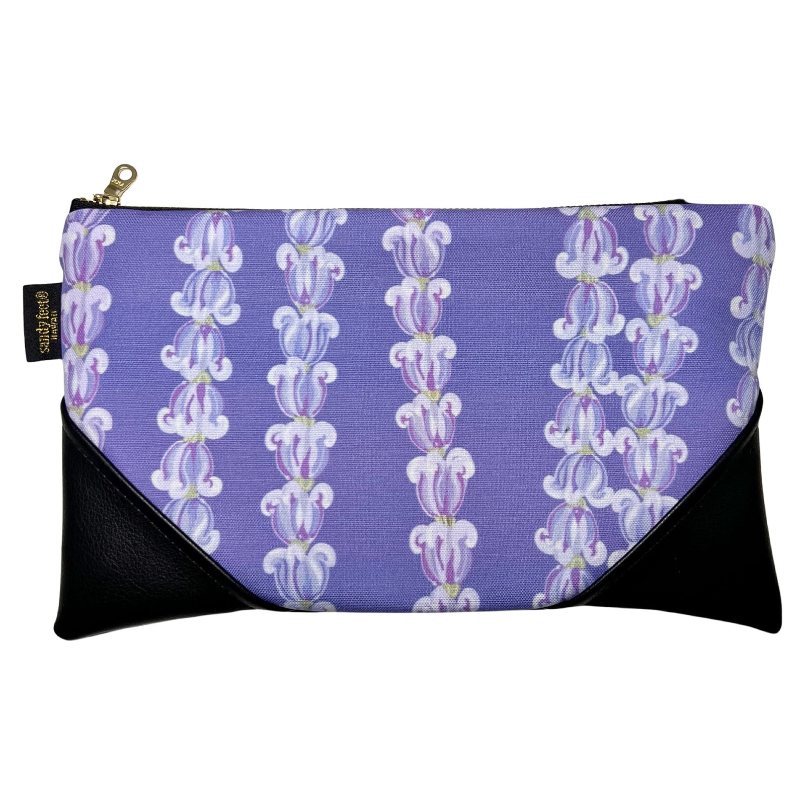 Large Crown Flower Zipper Clutch