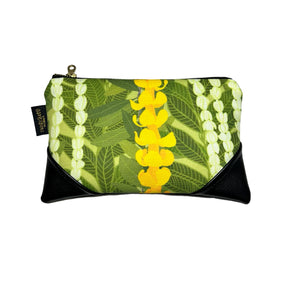 Mini Pua Kenikeni Maile Black Zipper Clutch