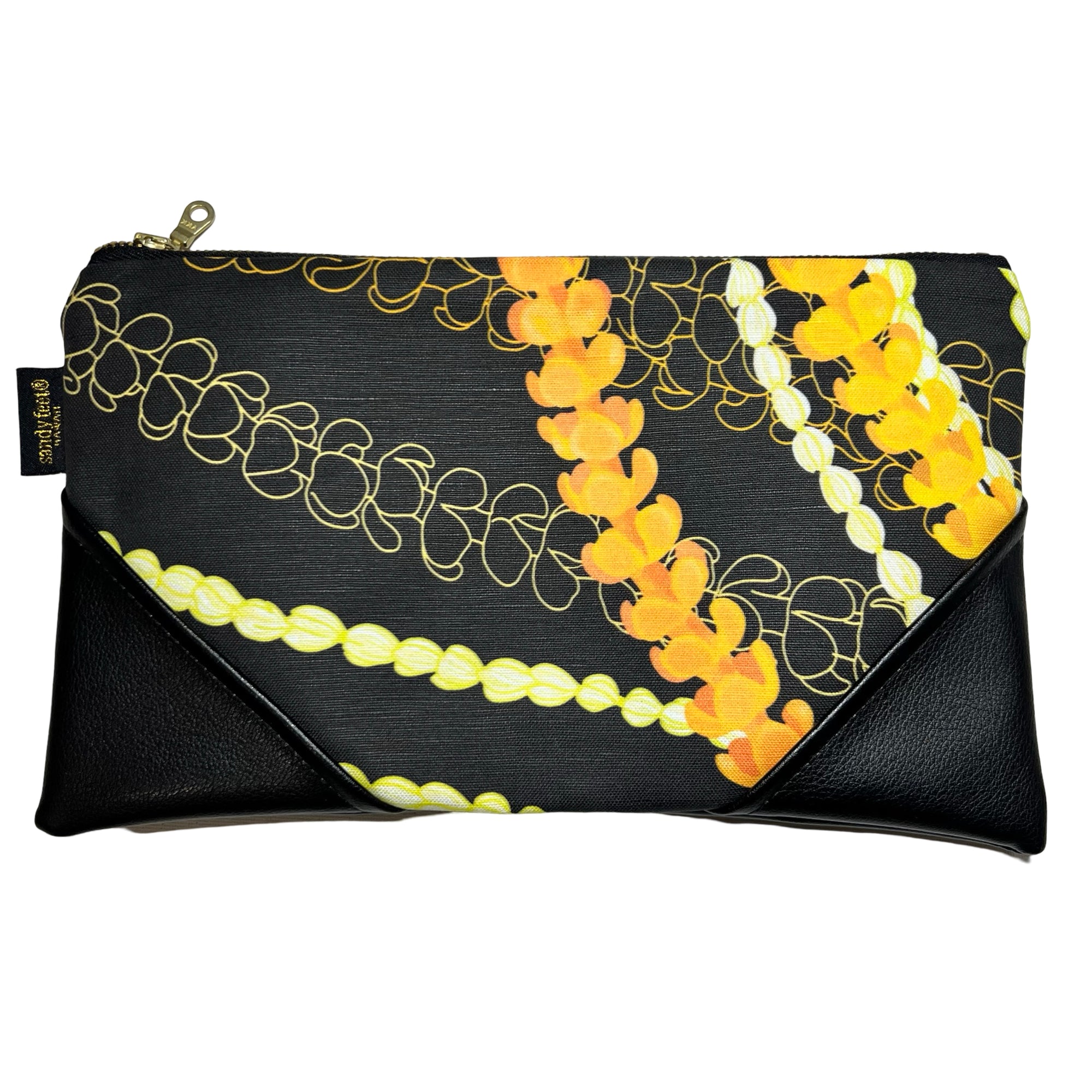 Large Lei Pua Kenikeni, Pīkake Zipper Clutch