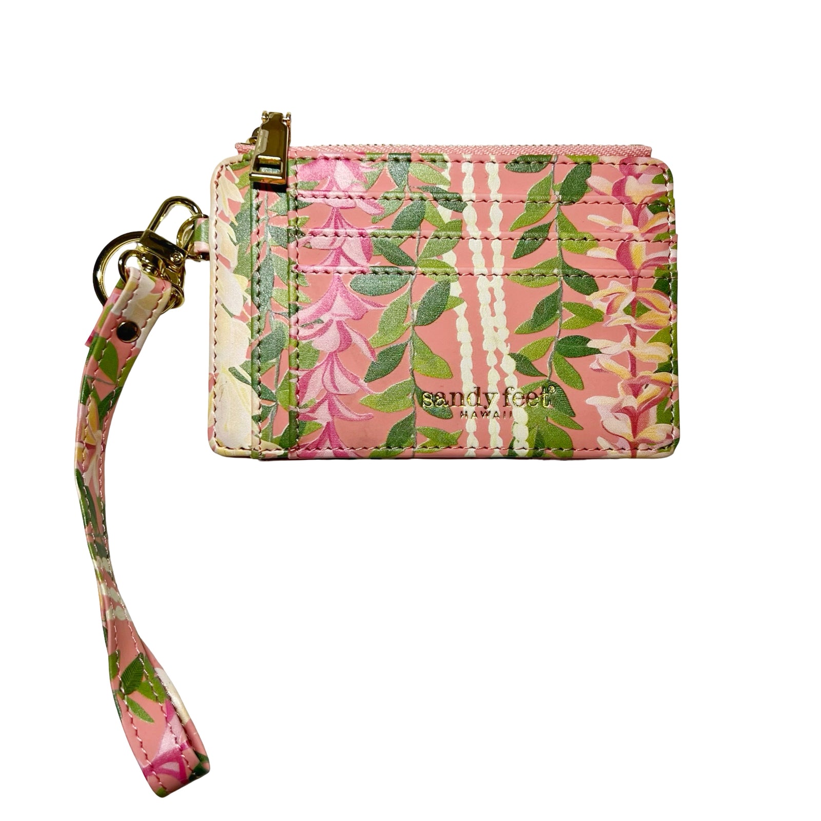 Pink Lei Slim RFID Blocking Credit Card Holder Wristlet