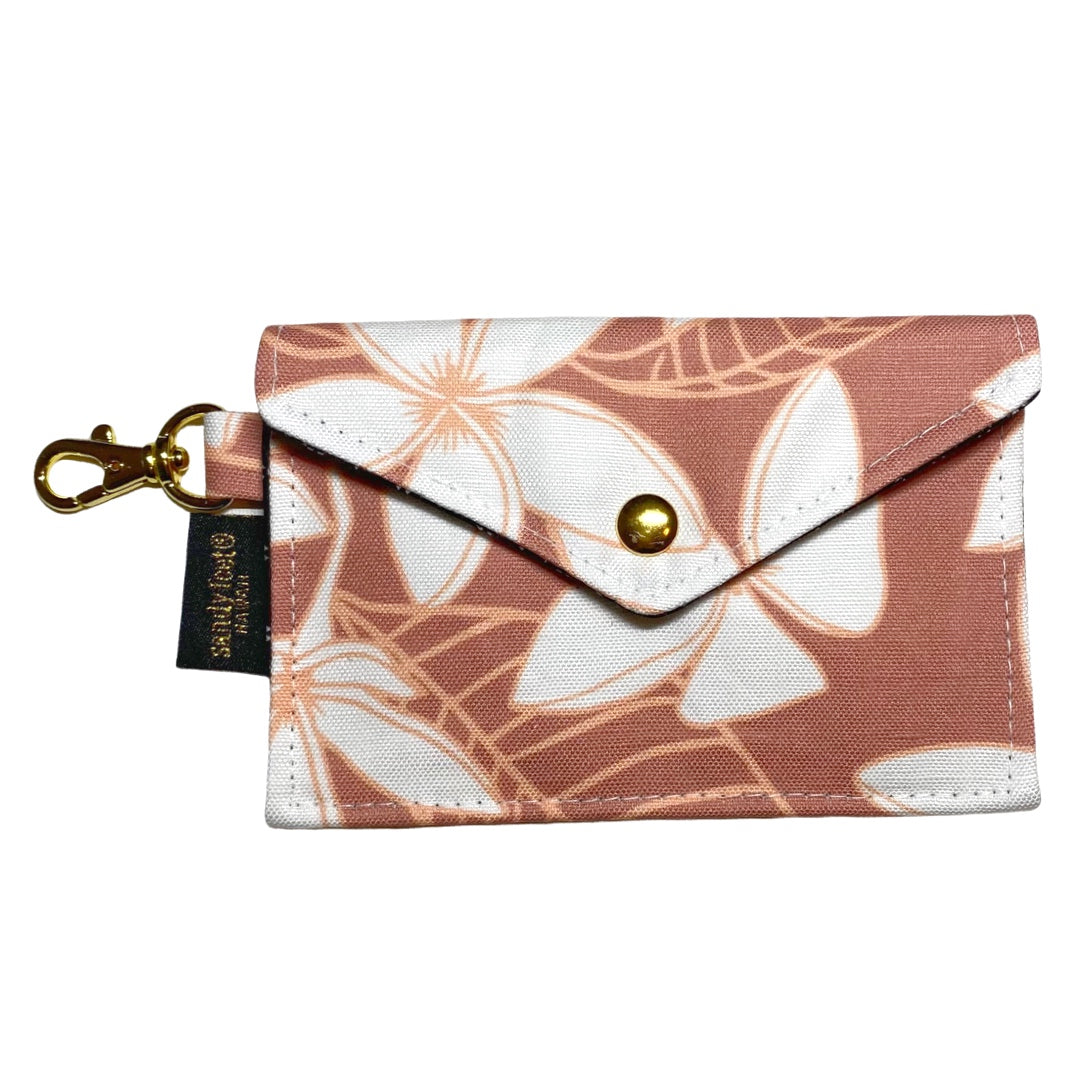 Mauve Pua Melia Envelope Card Wallet