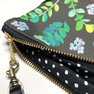 Large 'Ohi'a Lehua Zipper Clutch