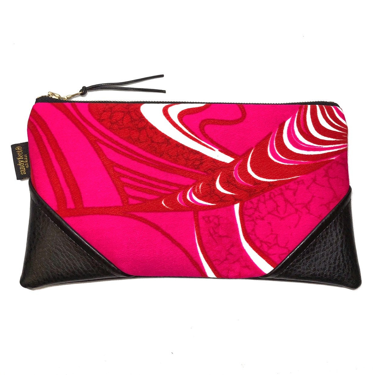 Vintage Hawaii Pink - Large Zipper Clutch