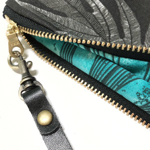 Mini Blackout 'Ulu (Breadfruit) Zipper Clutch