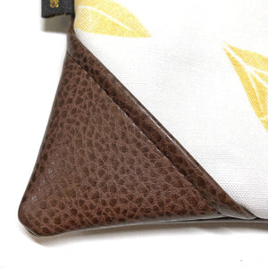 Large Marigold 'Ulu (Breadfruit) White Zipper Clutch