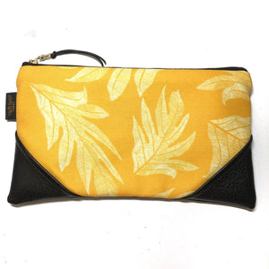 Large Gold 'Ulu (Breadfruit) Zipper Clutch