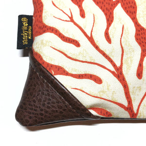 Mini Rust 'Ulu (Breadfruit) Zipper Clutch
