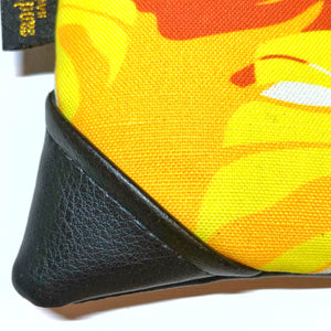 Mini Marigold Monstera Zipper Clutch