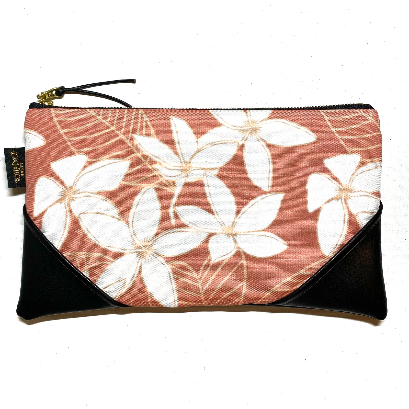 Large Mauve Pua Melia Zipper Clutch