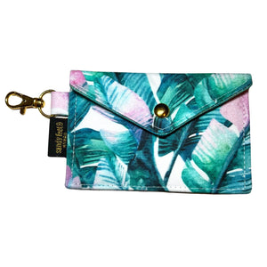 Watercolor Green Banana Palm Envelope Card Wallet
