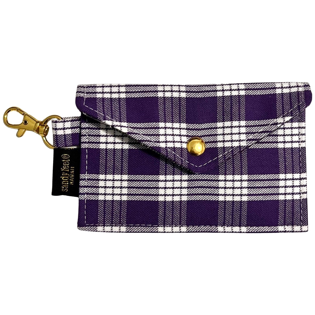 Purple Palaka Envelope Card Wallet