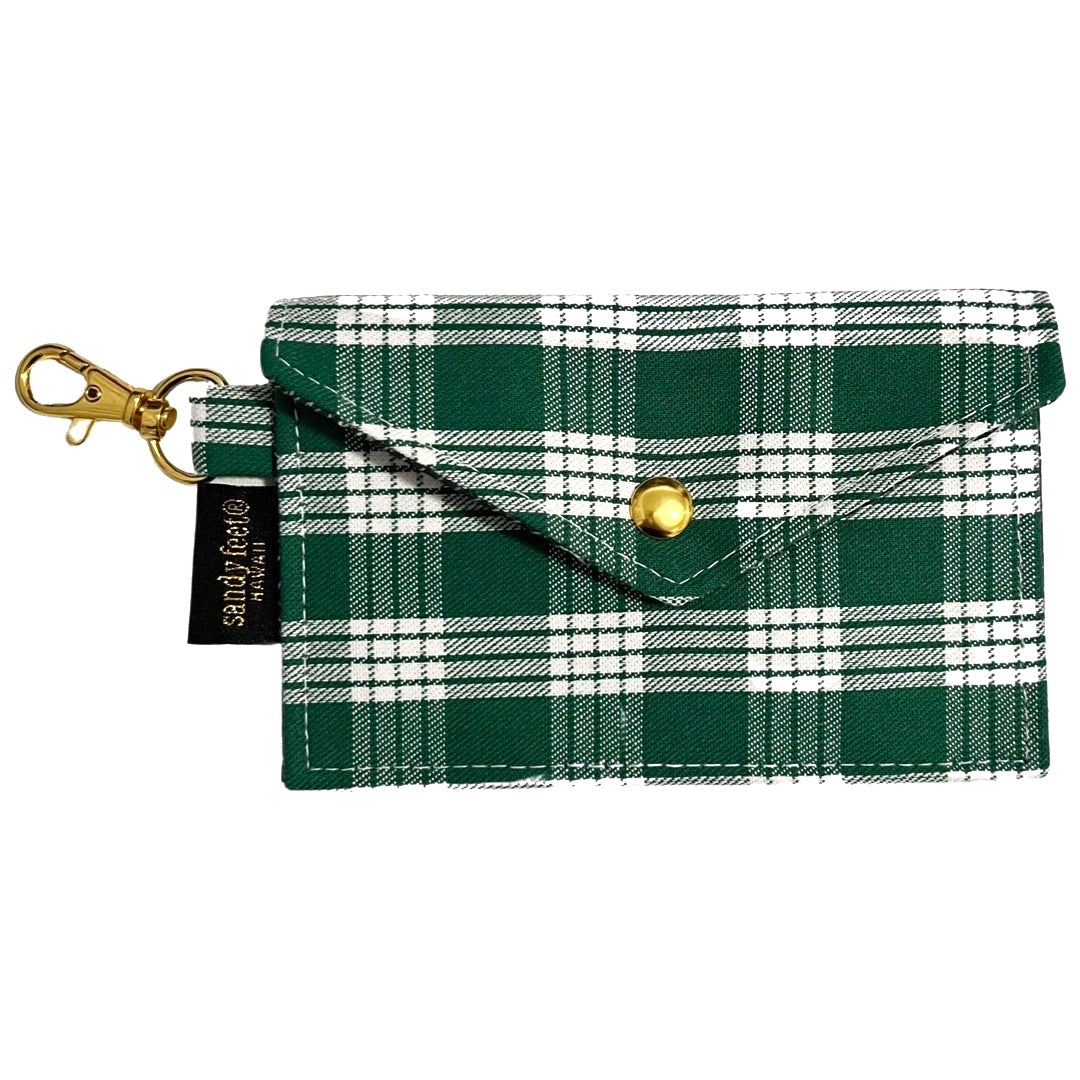 Green Palaka Envelope Card Wallet