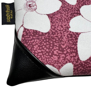 Mini Pua Kenikeni Maroon Zipper Clutch